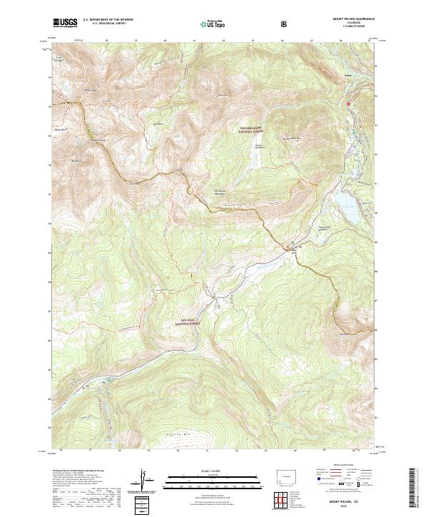 US Topo 7.5-minute map for Mount Wilson CO