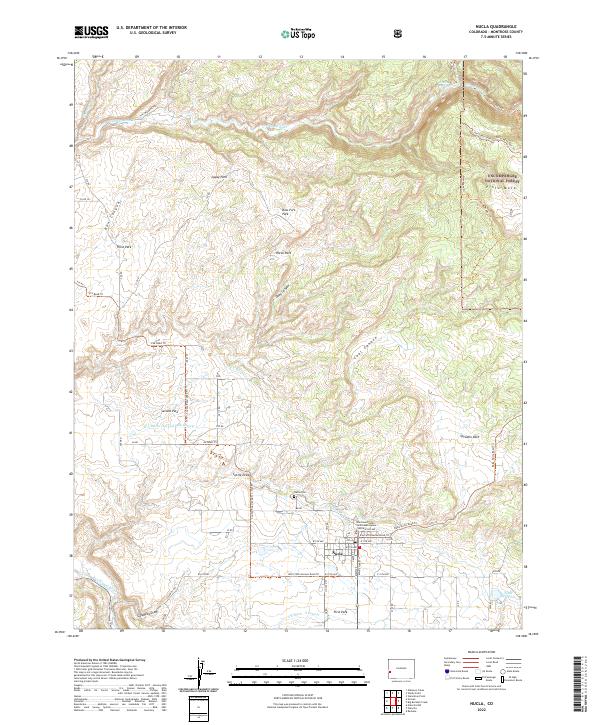 US Topo 7.5-minute map for Nucla CO