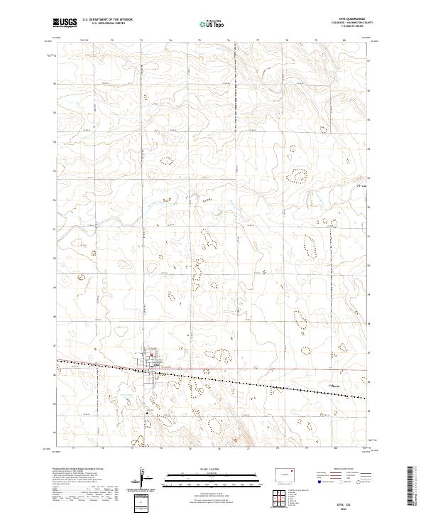 US Topo 7.5-minute map for Otis CO – American Map Store