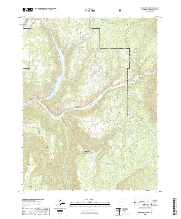 US Topo 7.5-minute map for Paonia Reservoir CO