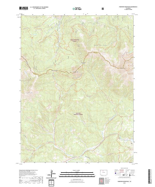 US Topo 7.5-minute map for Parkview Mountain CO