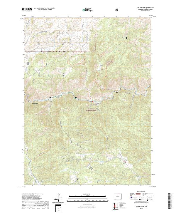 US Topo 7.5-minute map for Poudre Park CO