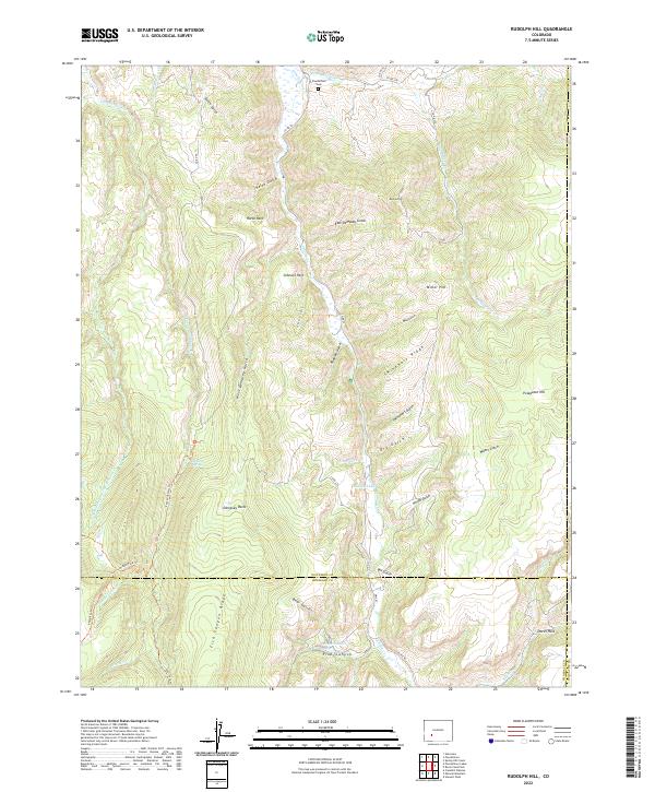 US Topo 7.5-minute map for Rudolph Hill CO