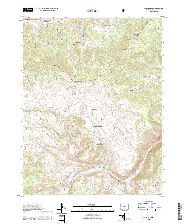 US Topo 7.5-minute map for Saguache Park CO