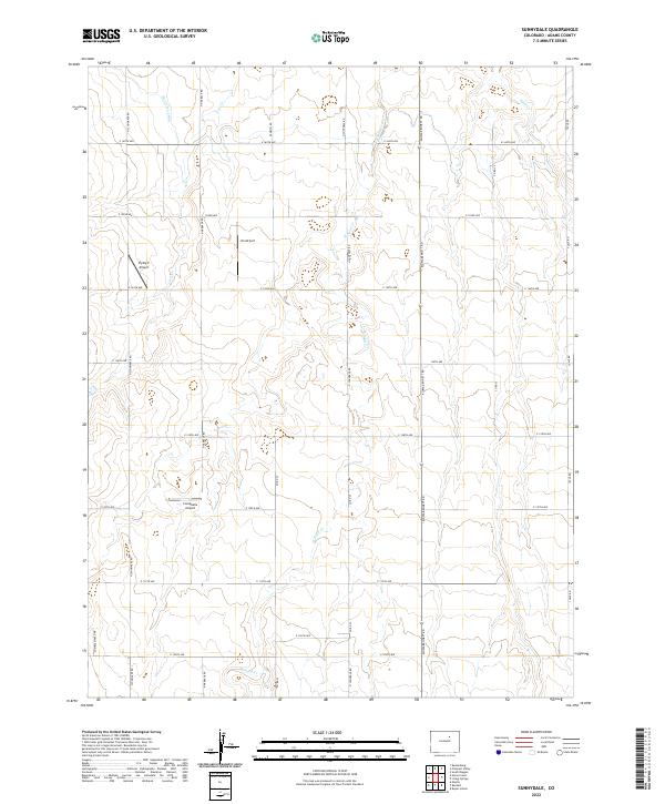 US Topo 7.5-minute map for Sunnydale CO – American Map Store