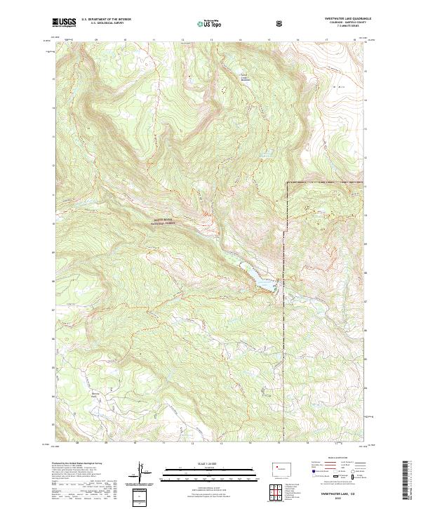 US Topo 7.5-minute map for Sweetwater Lake CO