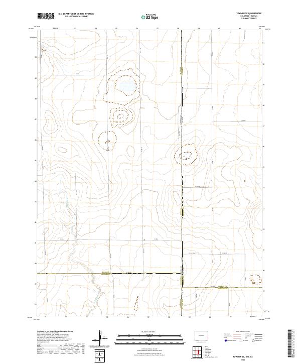 US Topo 7.5-minute map for Towner SE COKS