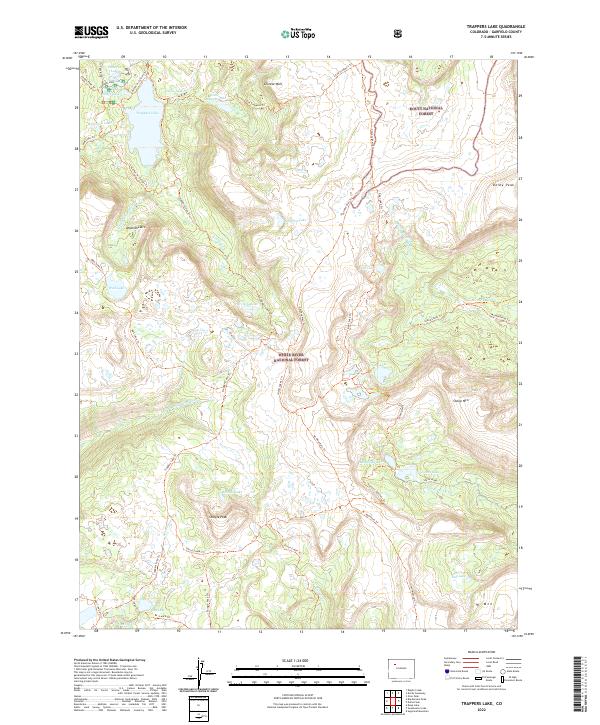 US Topo 7.5-minute map for Trappers Lake CO