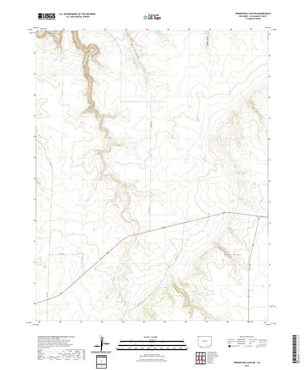 US Topo 7.5-minute map for Trementina Canyon CO