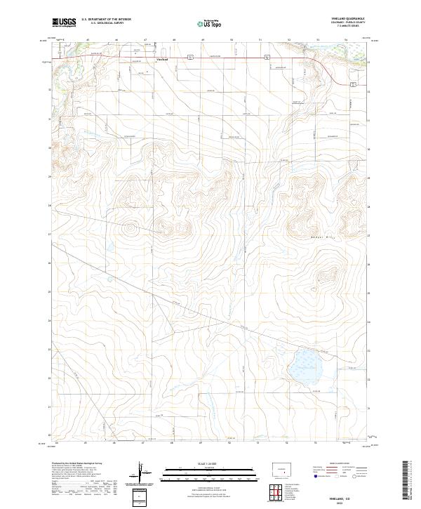 US Topo 7.5-minute map for Vineland CO