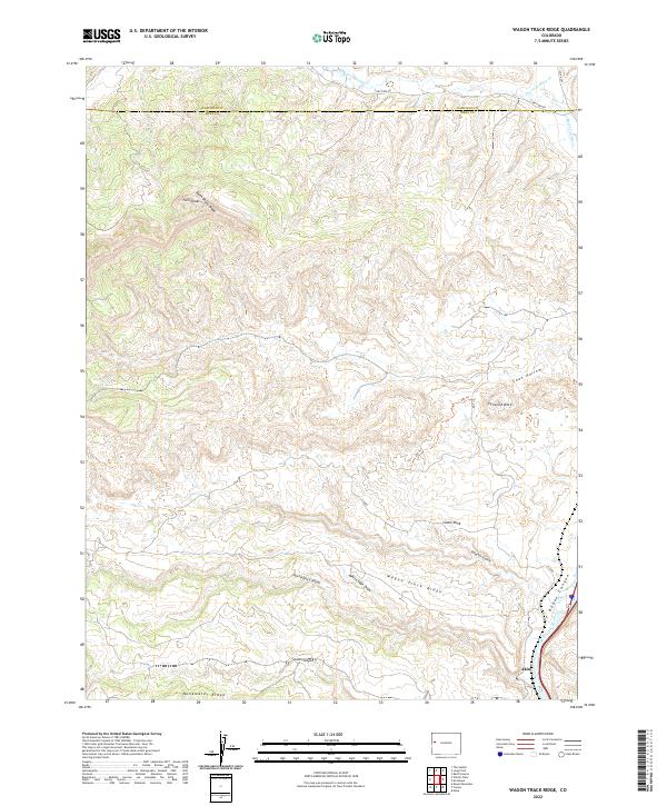 US Topo 7.5-minute map for Wagon Track Ridge CO