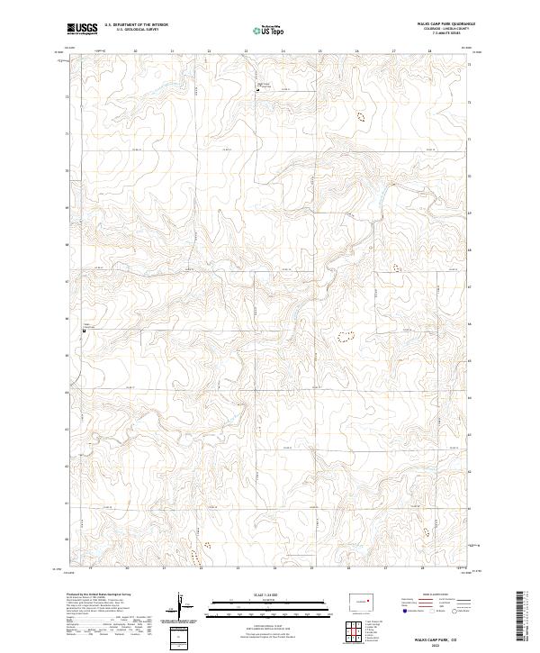 US Topo 7.5-minute map for Walks Camp Park CO