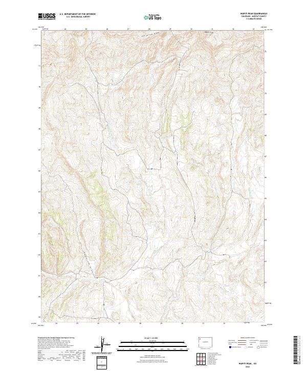 US Topo 7.5-minute map for Wapiti Peak CO