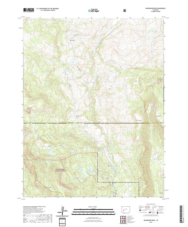 US Topo 7.5-minute map for Washboard Rock CO