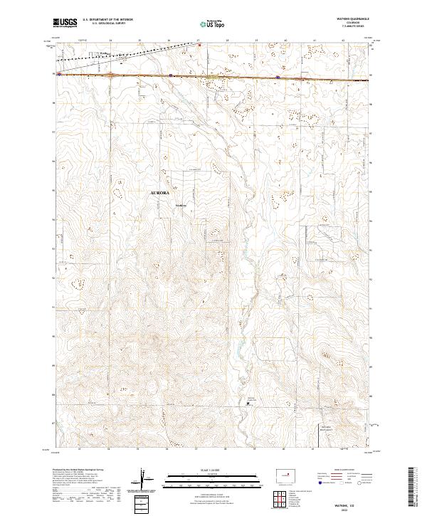 US Topo 7.5-minute map for Watkins CO