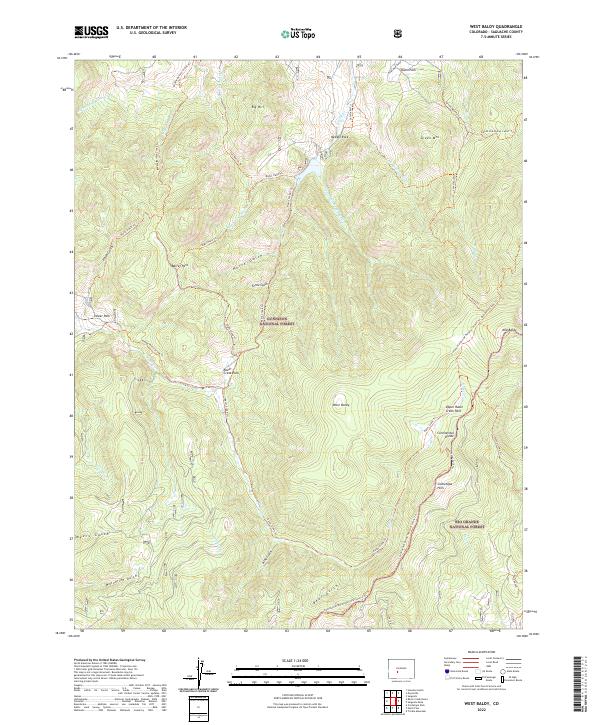 US Topo 7.5-minute map for West Baldy CO