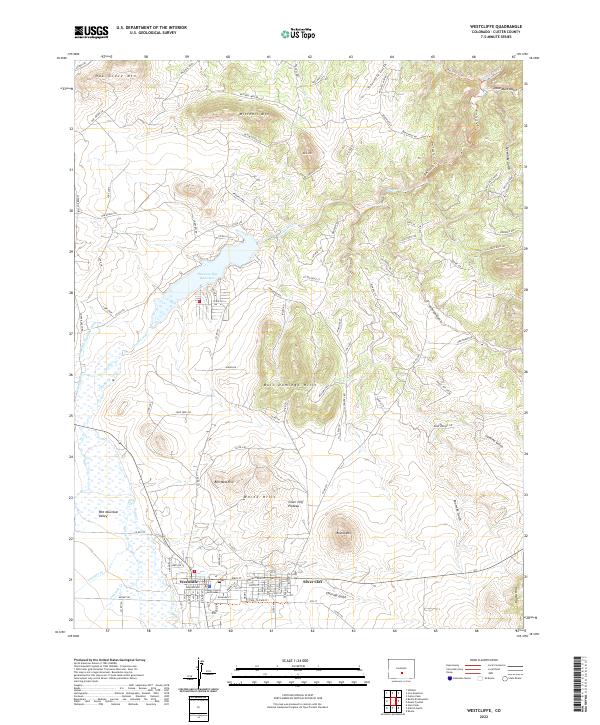 US Topo 7.5-minute map for Westcliffe CO