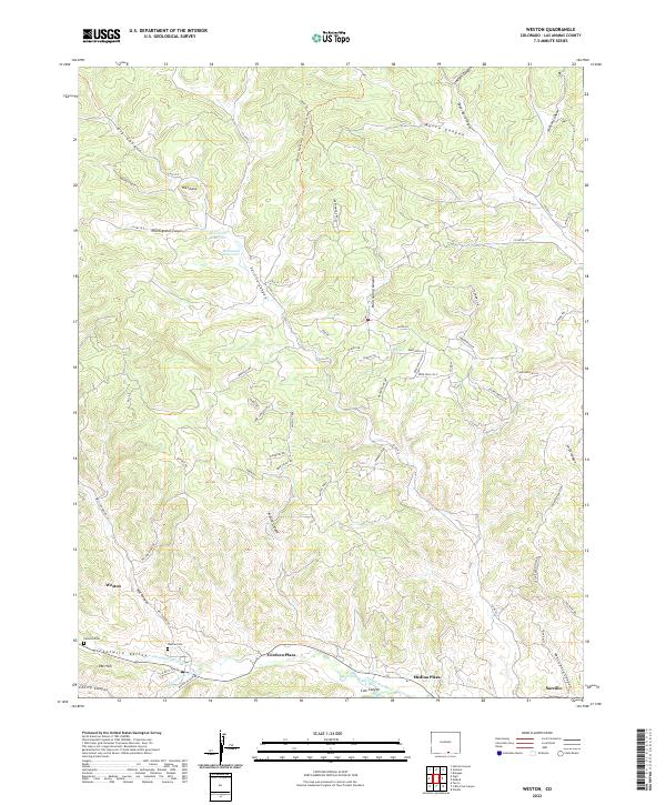 US Topo 7.5-minute map for Weston CO