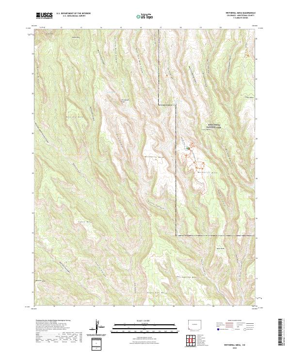 US Topo 7.5-minute map for Wetherill Mesa CO