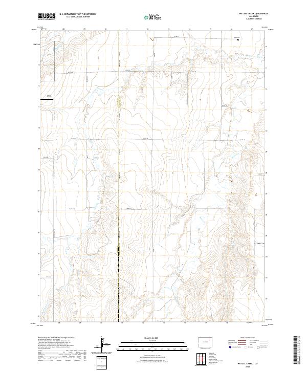 US Topo 7.5-minute map for Wetzel Creek CO