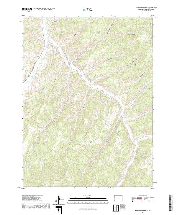 US Topo 7.5-minute map for White Coyote Draw CO