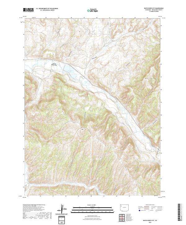 US Topo 7.5-minute map for White River City CO