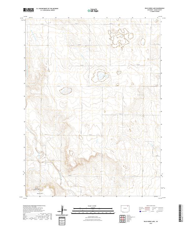 US Topo 7.5-minute map for Wild Horse Lake CO