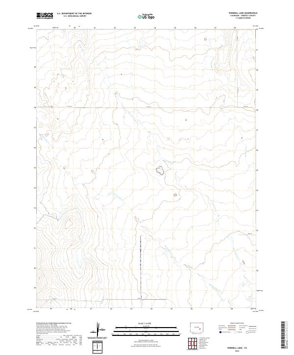 US Topo 7.5-minute map for Windmill Lake CO