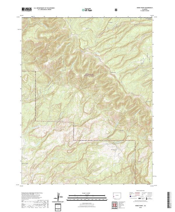 US Topo 7.5-minute map for Windy Point CO