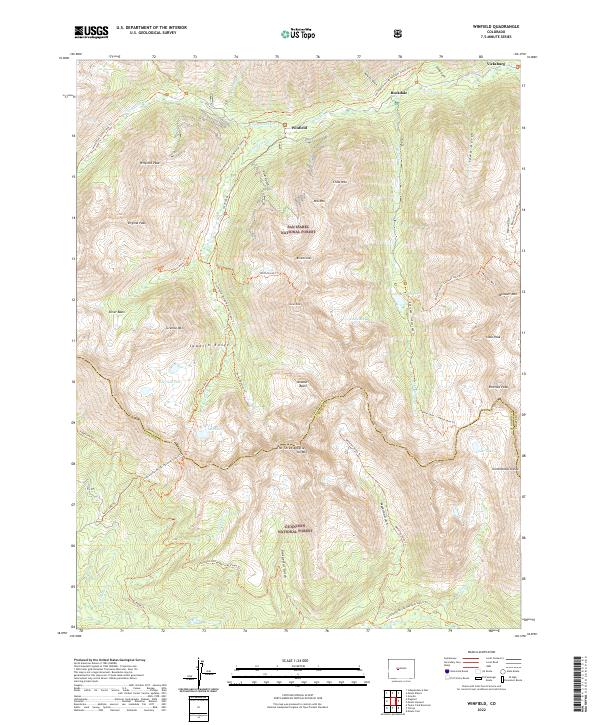 US Topo 7.5-minute map for Winfield CO