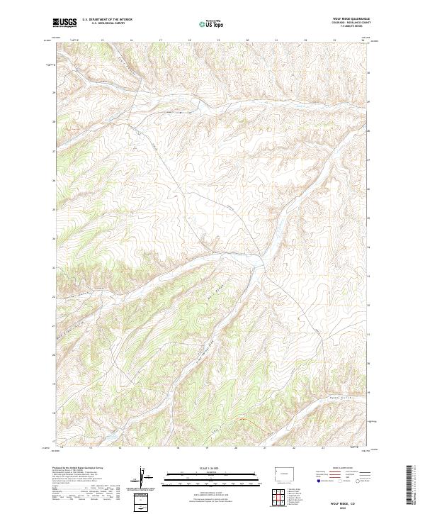 US Topo 7.5-minute map for Wolf Ridge CO