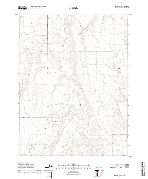 US Topo 7.5-minute map for Woodlin School CO