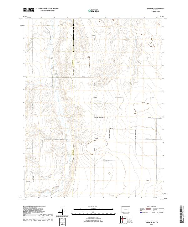 US Topo 7.5-minute map for Woodrow NW CO