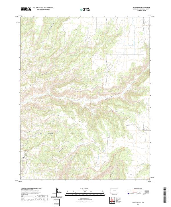 US Topo 7.5-minute map for Woods Canyon CO