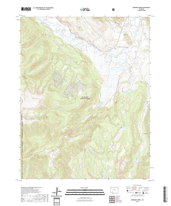 US Topo 7.5-minute map for Workman Creek CO