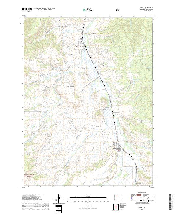 US Topo 7.5-minute map for Yampa CO