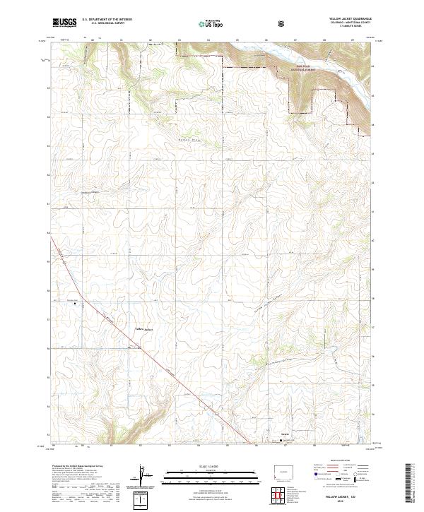 US Topo 7.5-minute map for Yellow Jacket CO