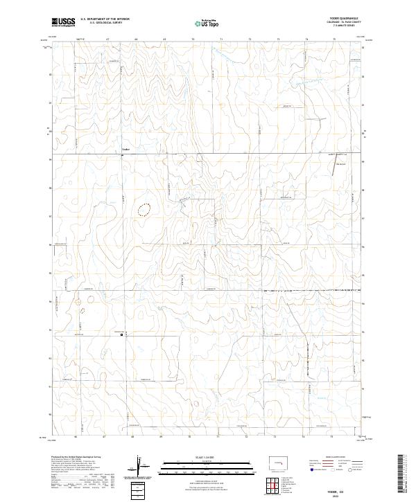 US Topo 7.5-minute map for Yoder CO