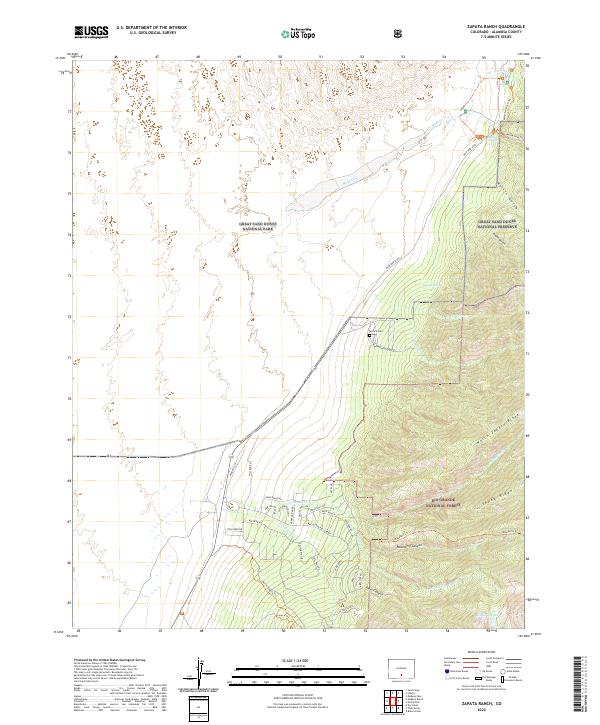 US Topo 7.5-minute map for Zapata Ranch CO