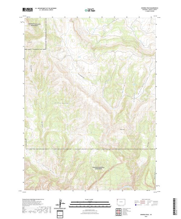 US Topo 7.5-minute map for Zenobia Peak CO