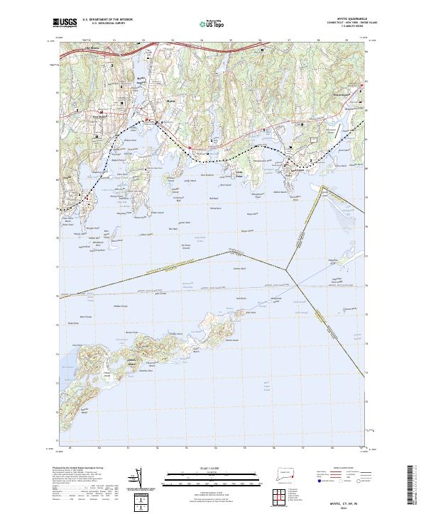 US Topo 7.5-minute map for Mystic CTNYRI