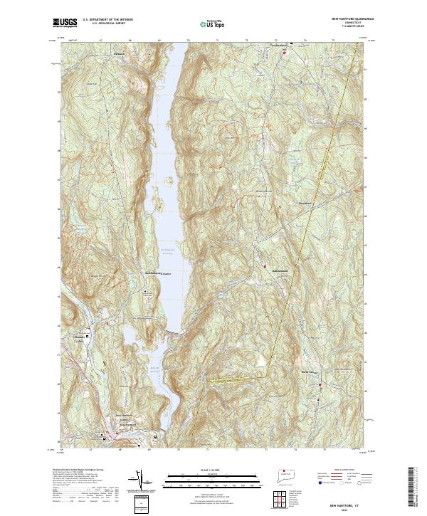 US Topo 7.5-minute map for New Hartford CT