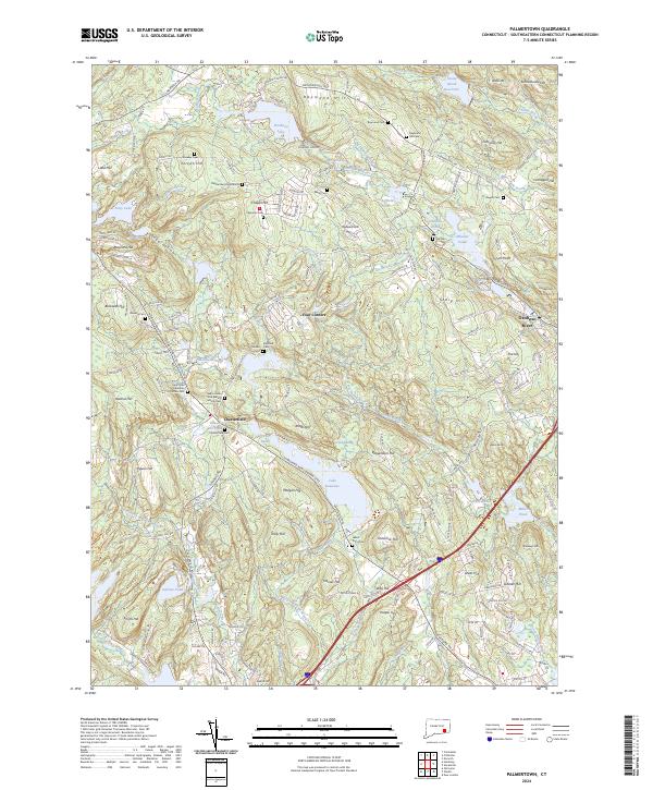 US Topo 7.5-minute map for Palmertown CT