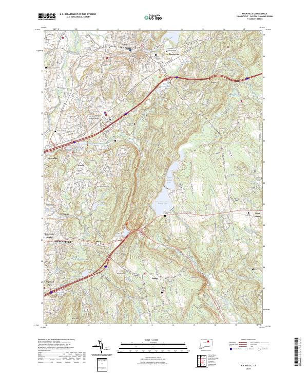 US Topo 7.5-minute map for Rockville CT