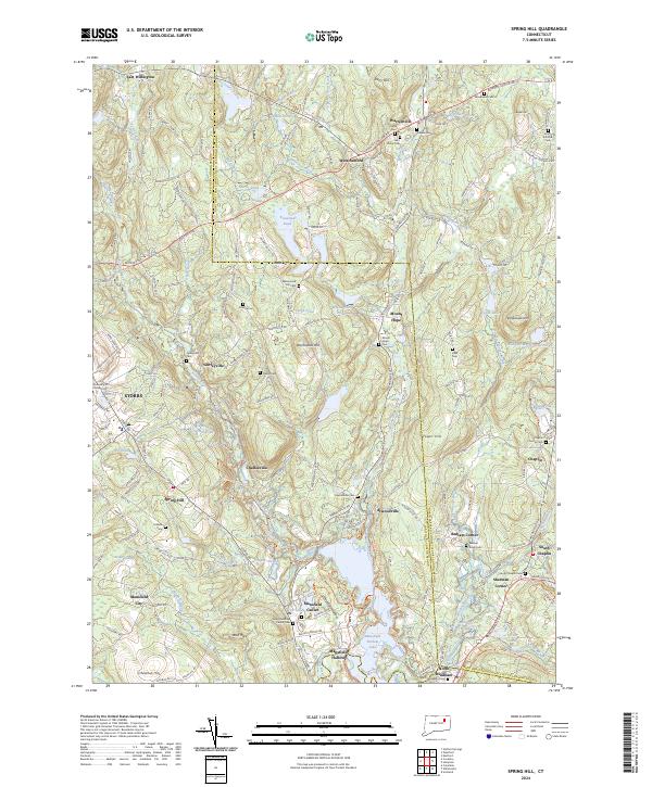 US Topo 7.5-minute map for Spring Hill CT