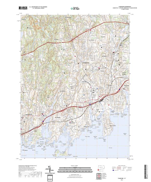 US Topo 7.5-minute map for Stamford CT