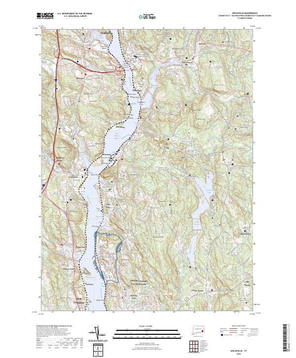 US Topo 7.5-minute map for Uncasville CT