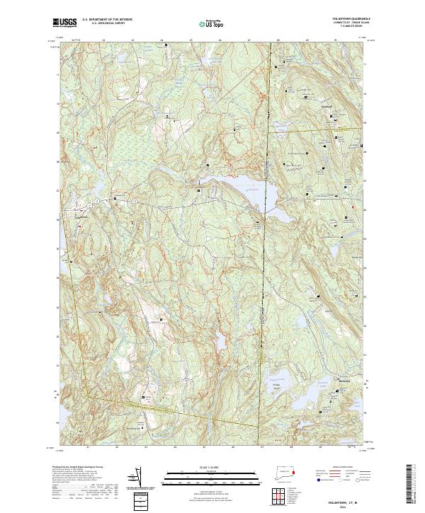 US Topo 7.5-minute map for Voluntown CTRI