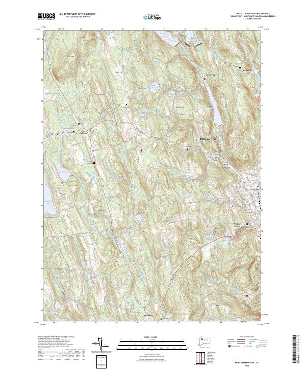 US Topo 7.5-minute map for West Torrington CT