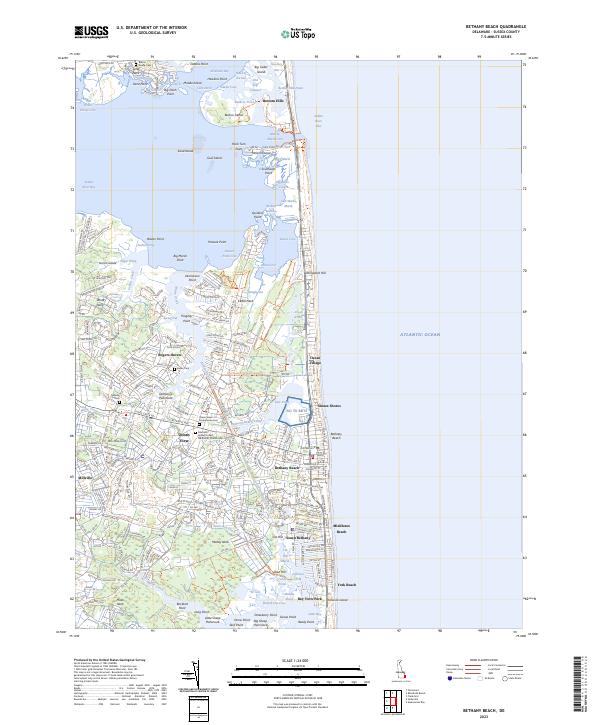 US Topo 7.5-minute map for Bethany Beach DE